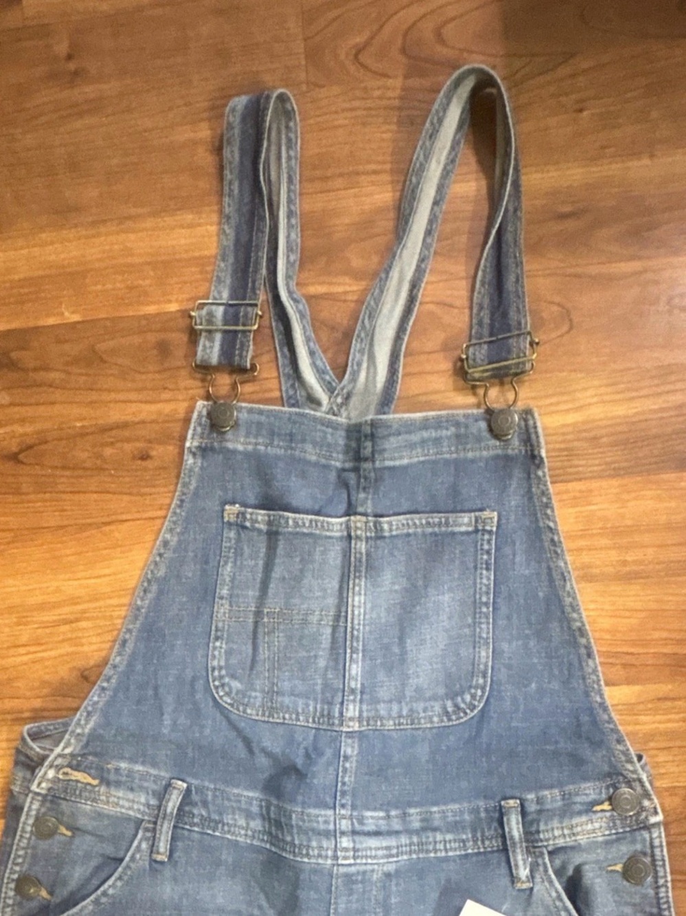 Sonoma Women's Blue Denim Overall Jumpsuit Adjustable Straps Pockets M - Picture 3 of 10